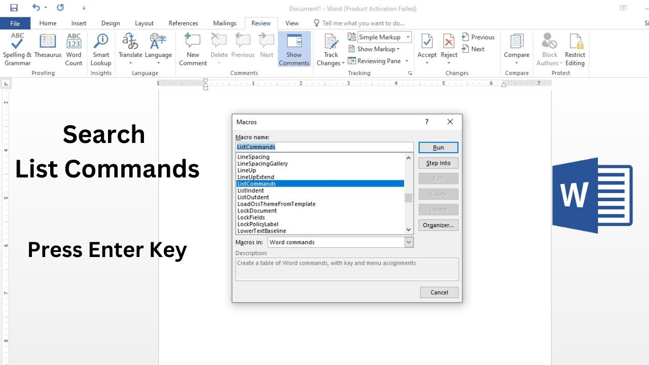 shortcut keys in ms word 4