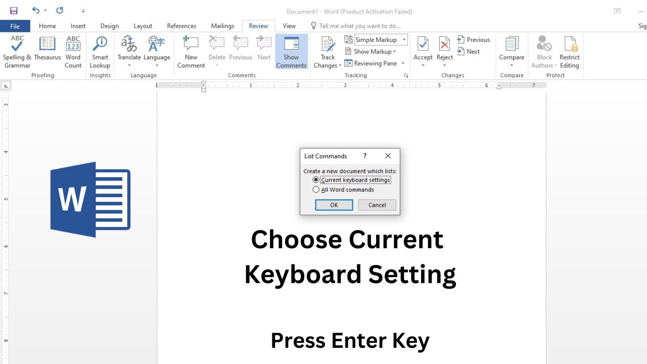 shortcut keys in ms word 5