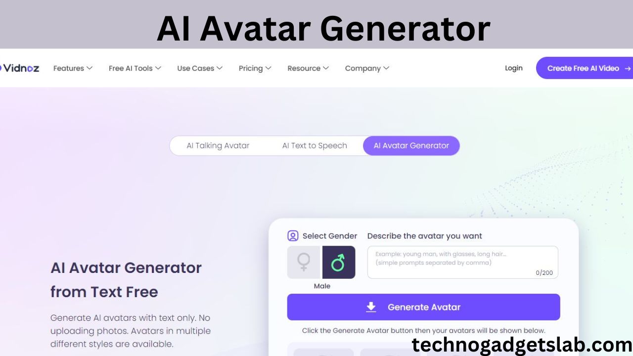 Vidnoz AI Avatar Generator