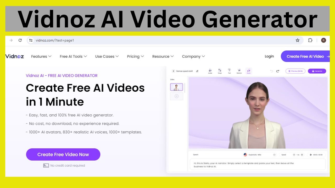 vidnoz ai video generator